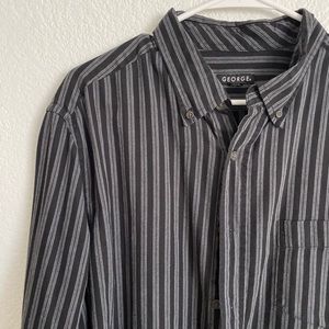 Stripped Button Down Dress Shirt